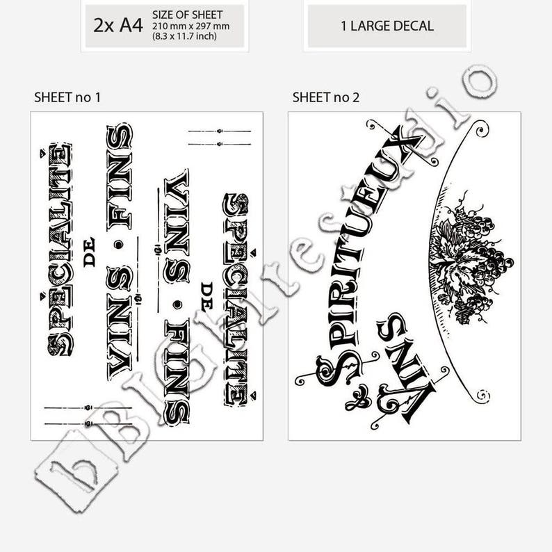 Water Decal Print Transfer to Furniture Wood or Paper Water | Etsy