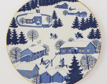 Arabia Finland X-mas Plate 1981 Designed by Raija Uosikkinen