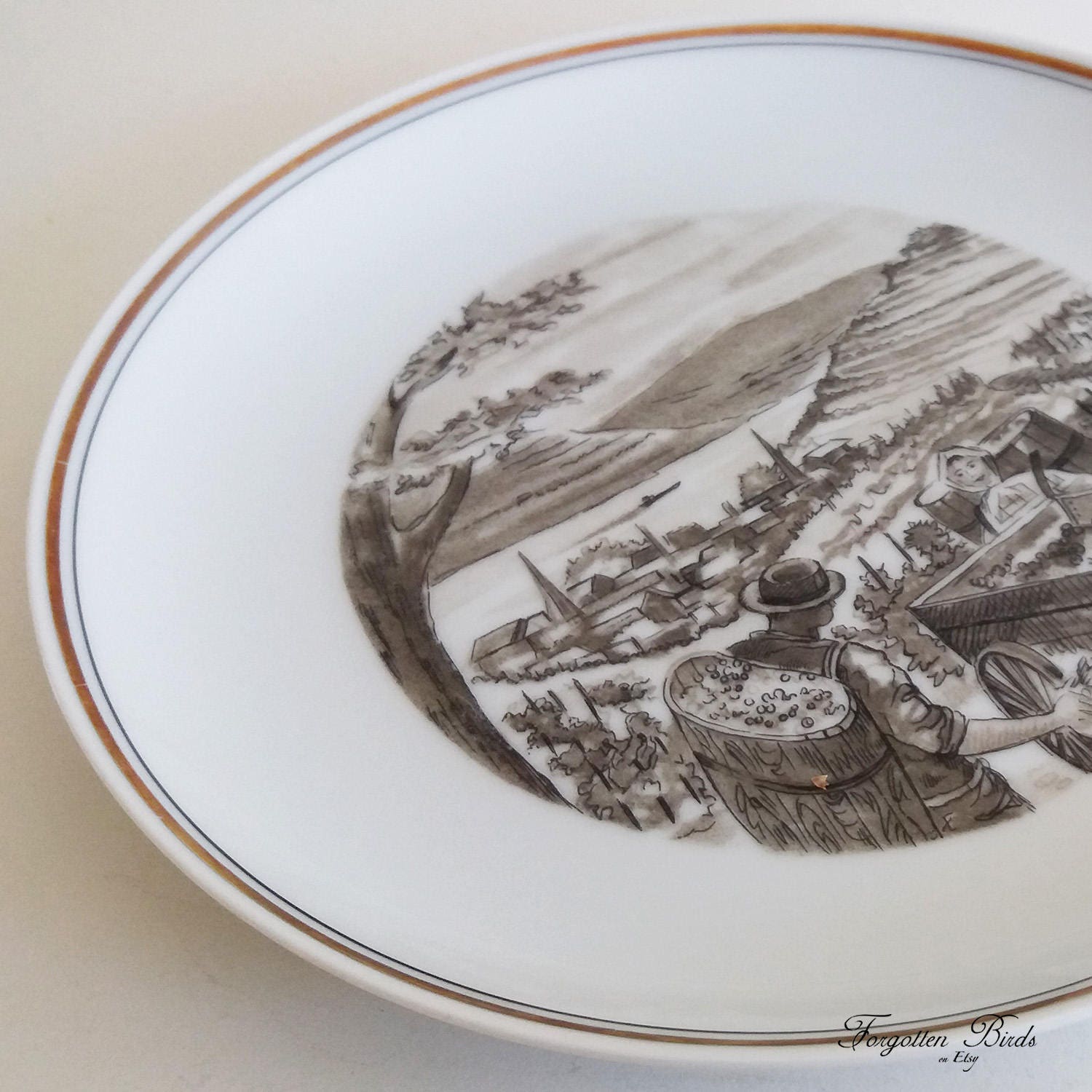 Set Fo 3 Upsala Ekeby Karlskrona EXOTICA Plates by Alf Jarnestad