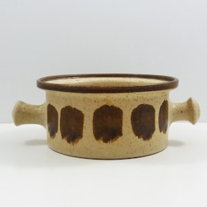 Per Engstrøm Denmark Stoneware Bowl with Knob Handles / Vintage Danish Mid Century Modern Ceramic / Retro Scandinavian Studio Art Pottery