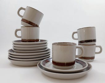5 Sets Desiree Denmark SELANDIA Mokkatasse 150 ml / Vintage Steingut / Mid Century Geschirr / Steingut