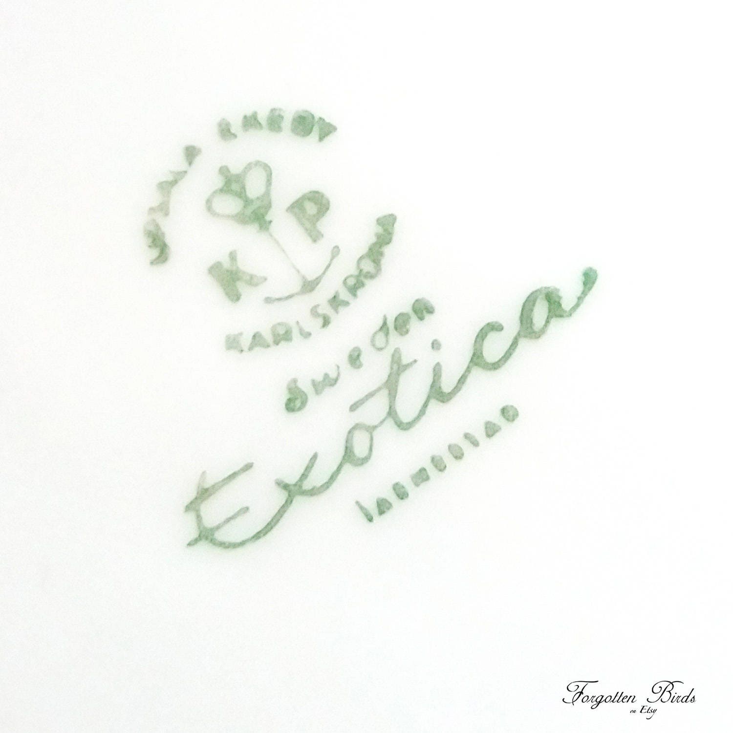 Set Fo 3 Upsala Ekeby Karlskrona EXOTICA Plates by Alf Jarnestad