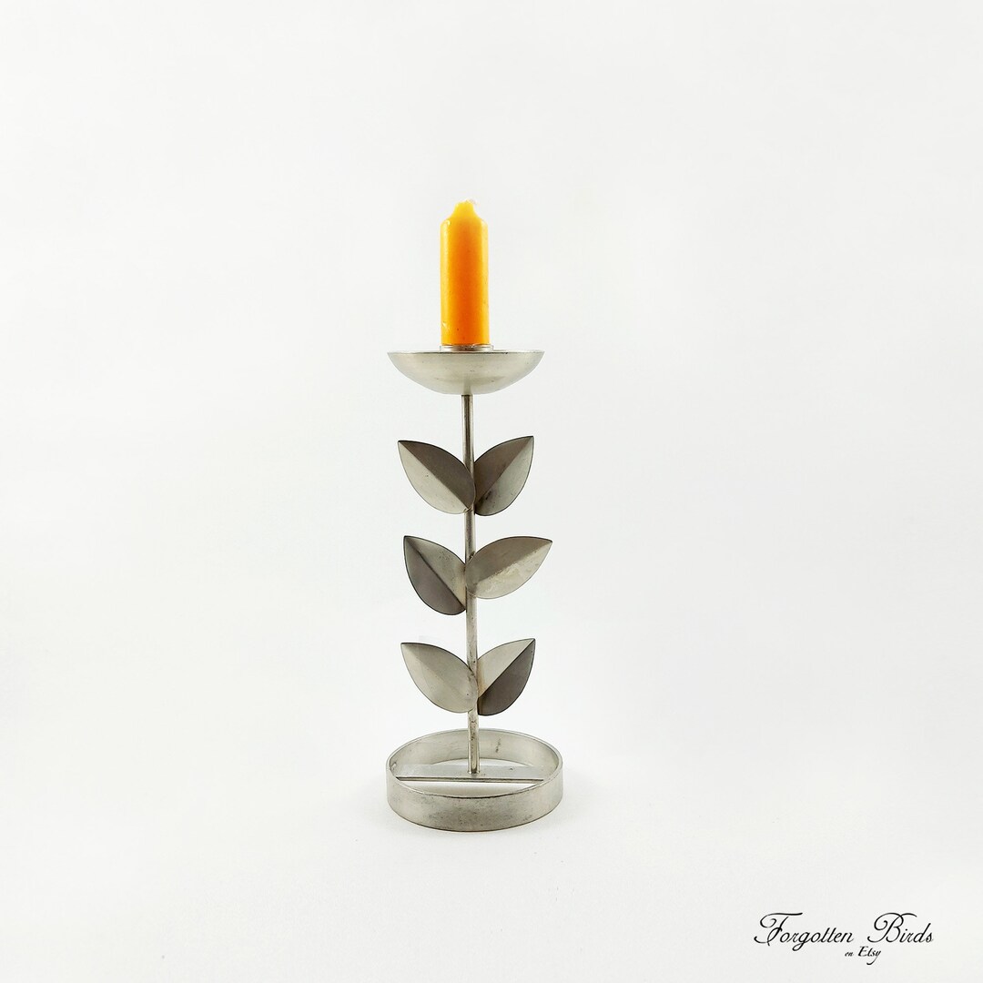 Flower Shaped Candle Holder / Vintage Swedish Mid Century Etsy