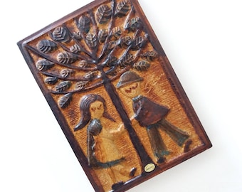 Soholm Denmark Wandrelief von Joseph Simon / Vintage Mid Century Modern / Skandinavische Retro Kunstkeramik Made in Denmark