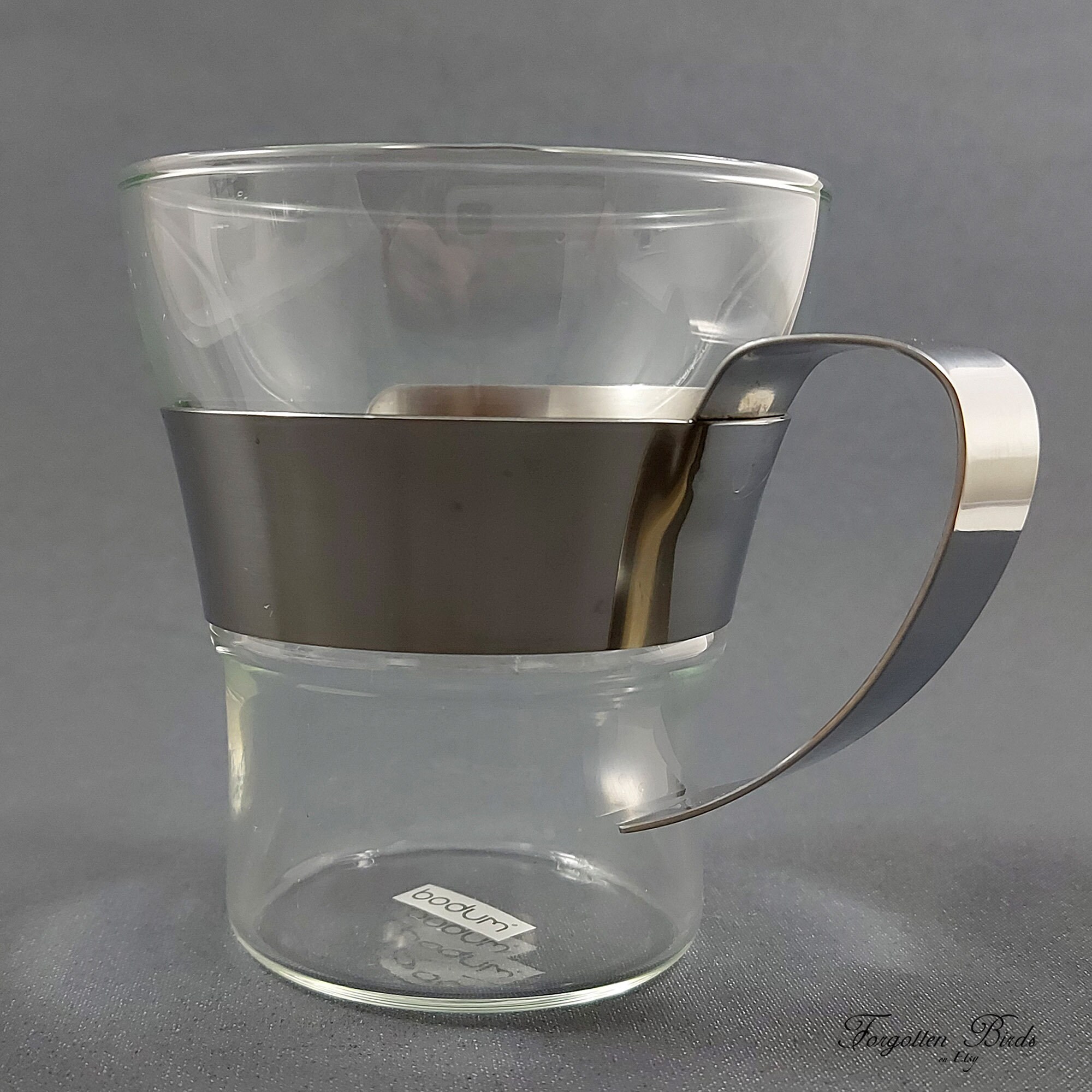 Set of 4 Bodum ASSAM Tea Glasses with Stainless Steel Handle 300 ml ...