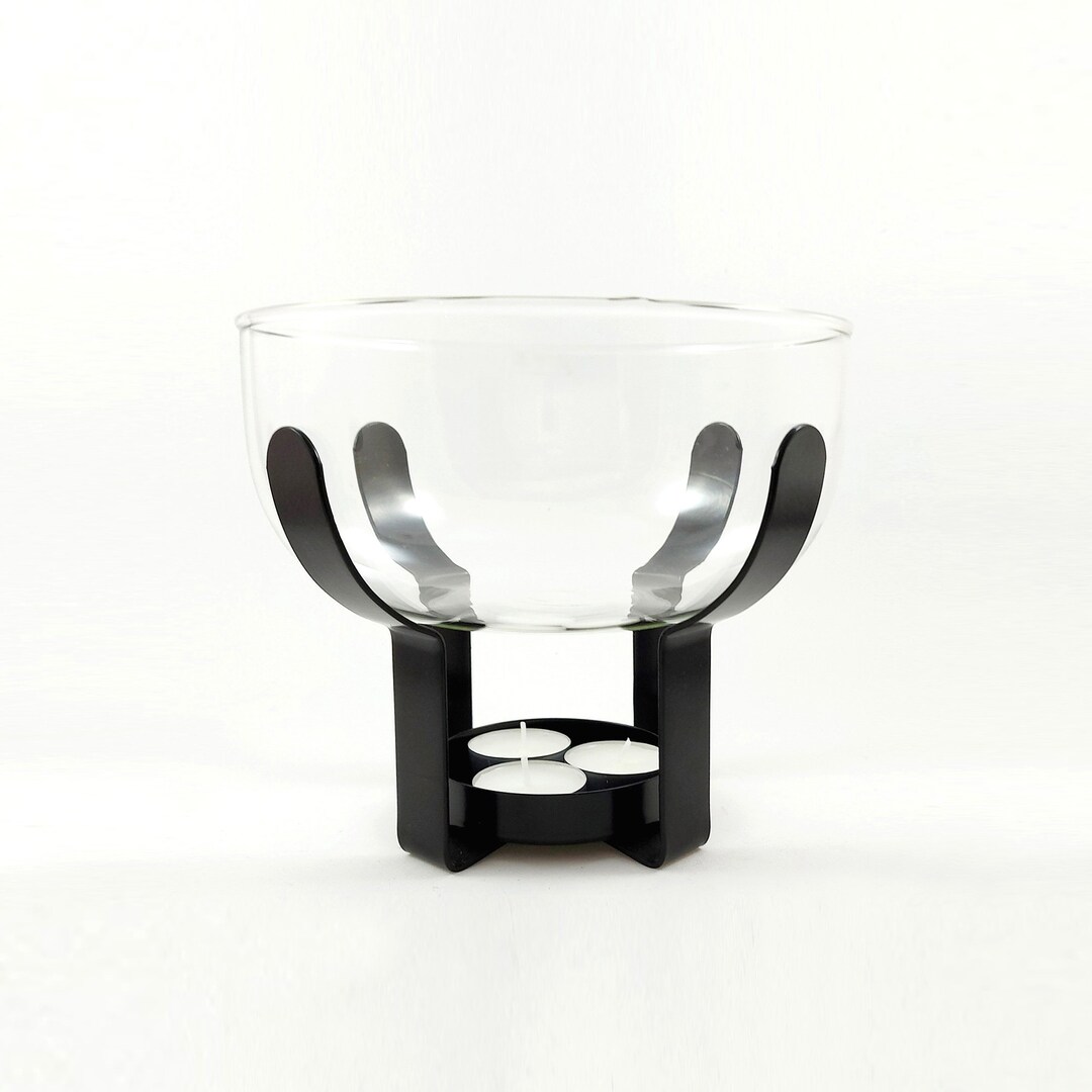 Boda Nova MIX Glass Bowl With Candle Warmer Stand by Ulf Etsy