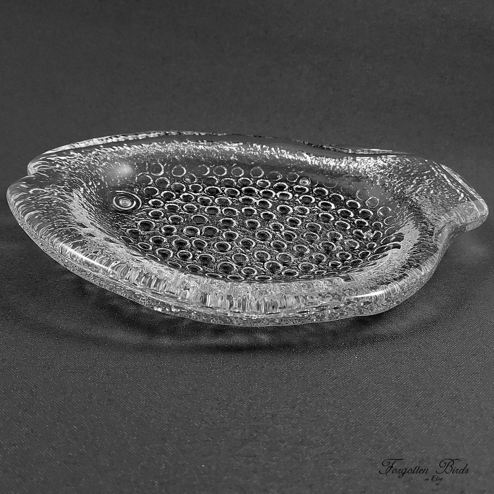 Pukeberg Art Glass Fish Shaped Serving Tray Set / Vintage Etsy