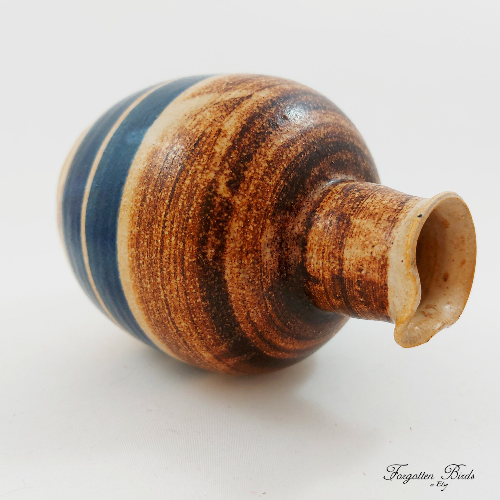 西ドイツ陶器の花瓶 / ヴィンテージの手作りピッチャー花瓶 / レトロな