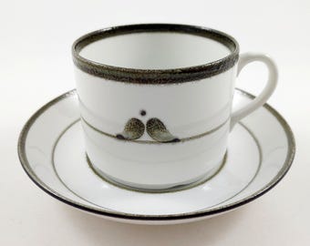 Rörstrand NORDICA Kaffekopp med Fat 250 ml av Carl Harry Stålhane / Vintage Svenskt Servis / Skandinavisk Retro Tillverkad i Sverige