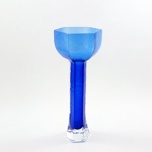 Sea Glasbruk ブルー アート ガラス花瓶 Renate Stock Paulsson 作 / ヴィンテージ スウェーデン ミッドセンチュリー モダン / スカンジナビア レトロ スタジオ グラス