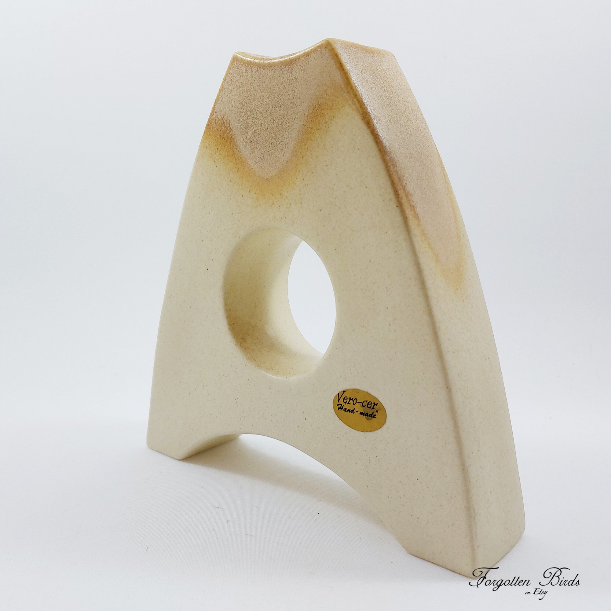 Verocer Handmade Ceramic Vase with Hole / Mid Century Modern Etsy