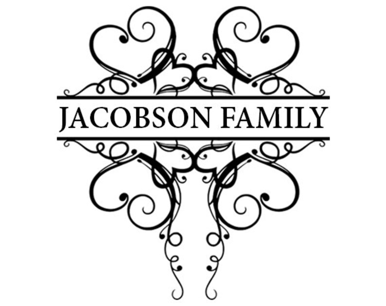 Download Heart shaped scroll / split monogram design in SVG PDF ...