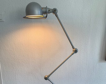 Vintage Jielde lamp 1960 factory 4 metallic gray arms - 150 cm