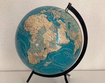Globe terrestre vintage 1969 Taride tripode mappemonde - 27 cm