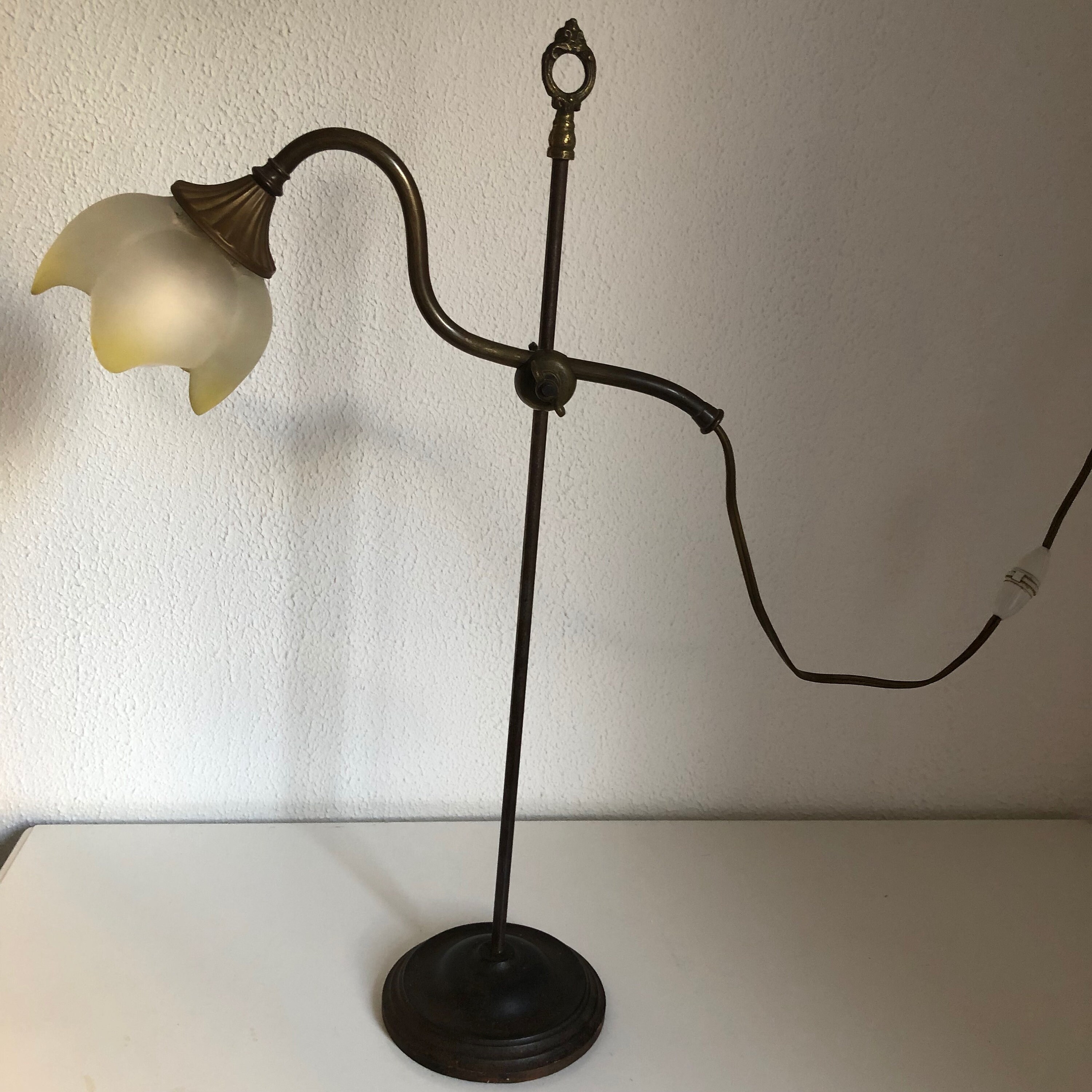 Lampe Vintage 1930 Art Déco Laiton - 55 cm