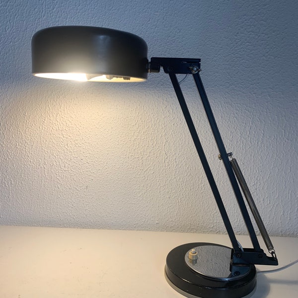 Lampe vintage 1950 industrielle type Jumo noire - 35 cm