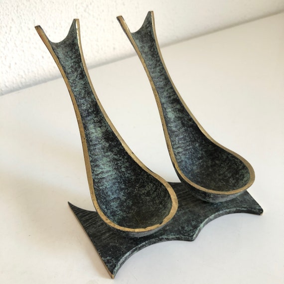 Vintage Brass Pipe Rest Incense Burner Made in Korea Circa 1940/'s