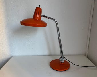 Lámpara de escritorio Fase Faro Madrid naranja, estilo vintage de los años 60 - 52 cm