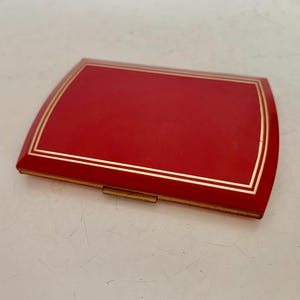 Portasigarette vintage in oro ribes anni '40 - 8,5 x 6 cm