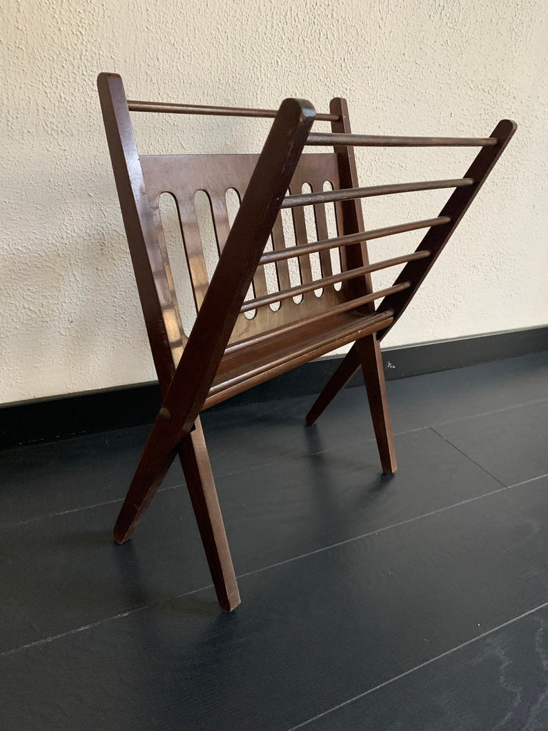 Vintage Magazine Rack 1960 Cees Braakman Vinyl Magazines - 56 X 45 Cm ...