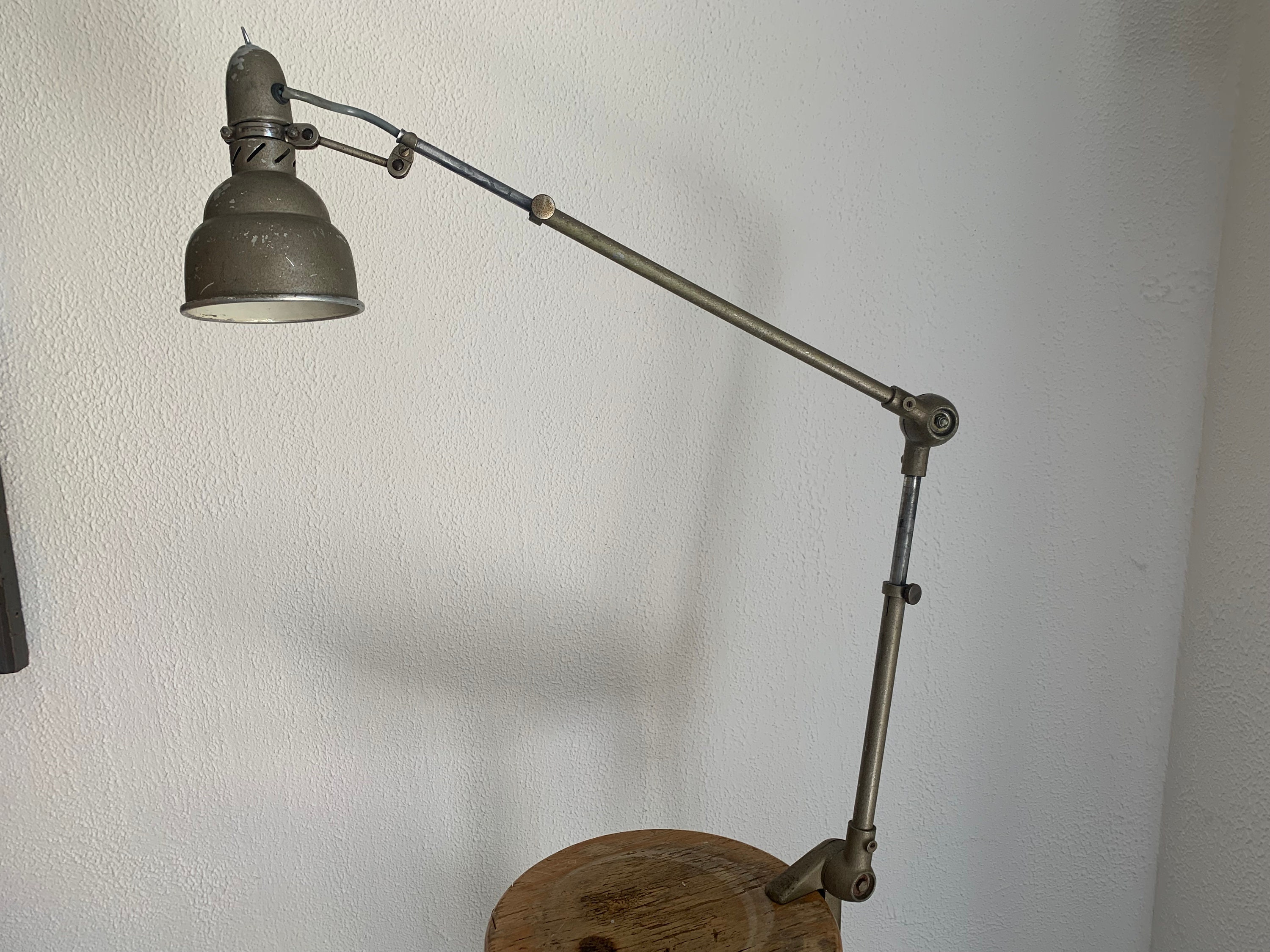 Vintage 1950 Lumina industrial factory workshop lamp - 75 cm