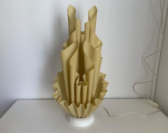Vintage 1970 Georgia Jacob Corolle lamp, yellow flave - 51 cm