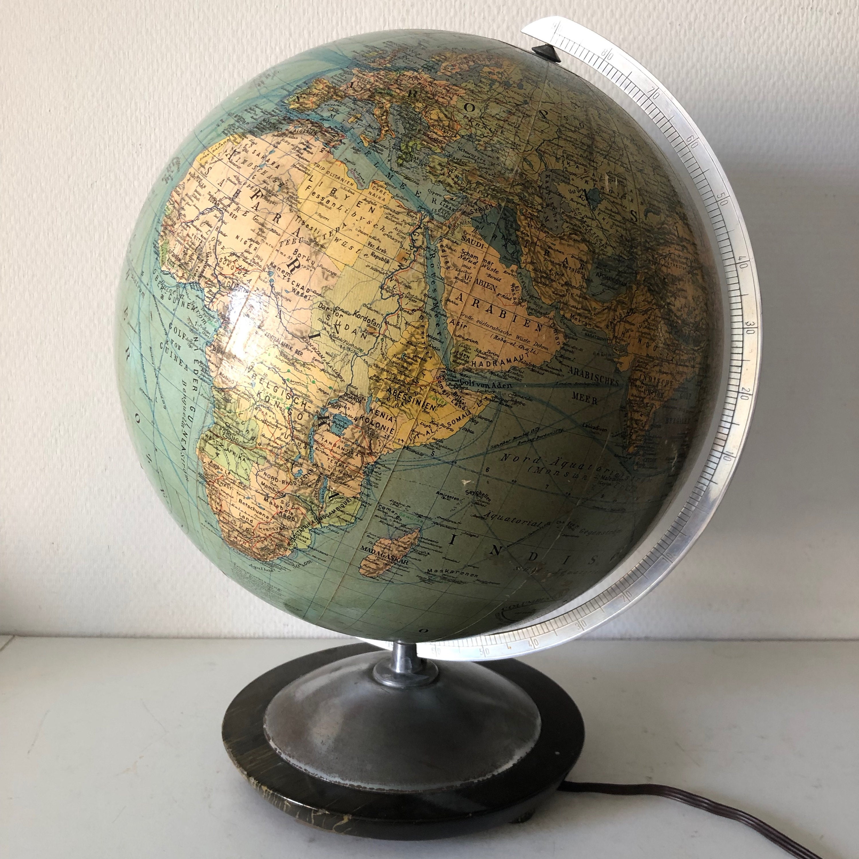 Globe Vintage 1960 Terrestre Colombus Erdglobus - 43 cm