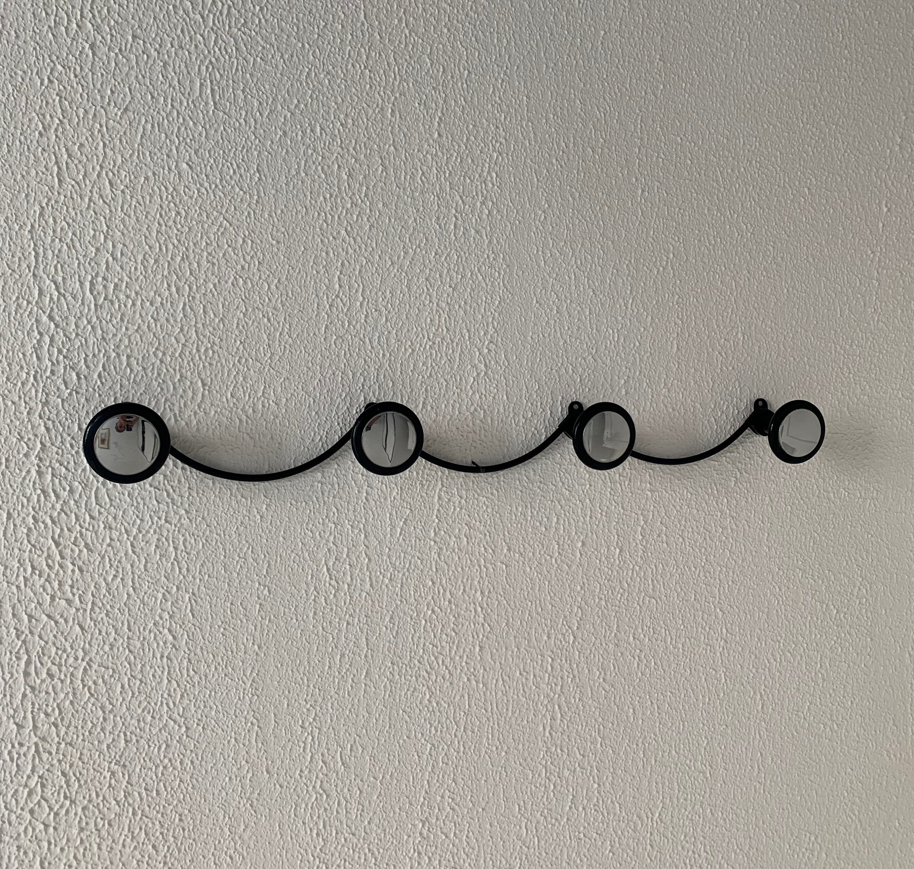 Portemanteau Vintage 1960 Argenté 4 Patères - 65 X 7 cm