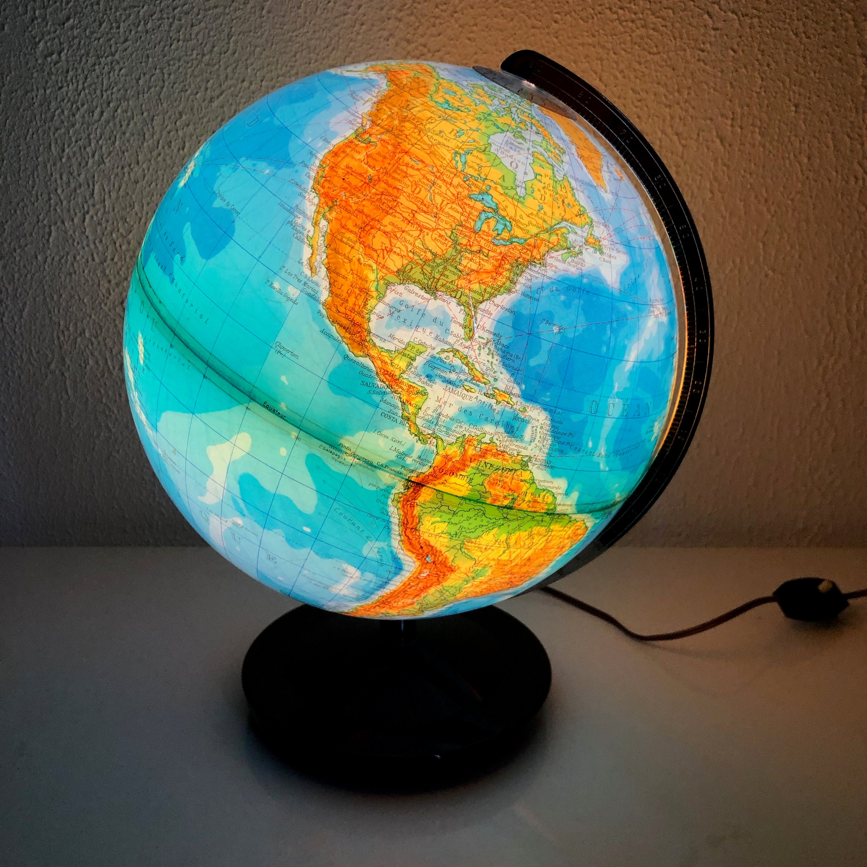 Globe Vintage 1970 Terrestre Allemand Colomb - 33 cm