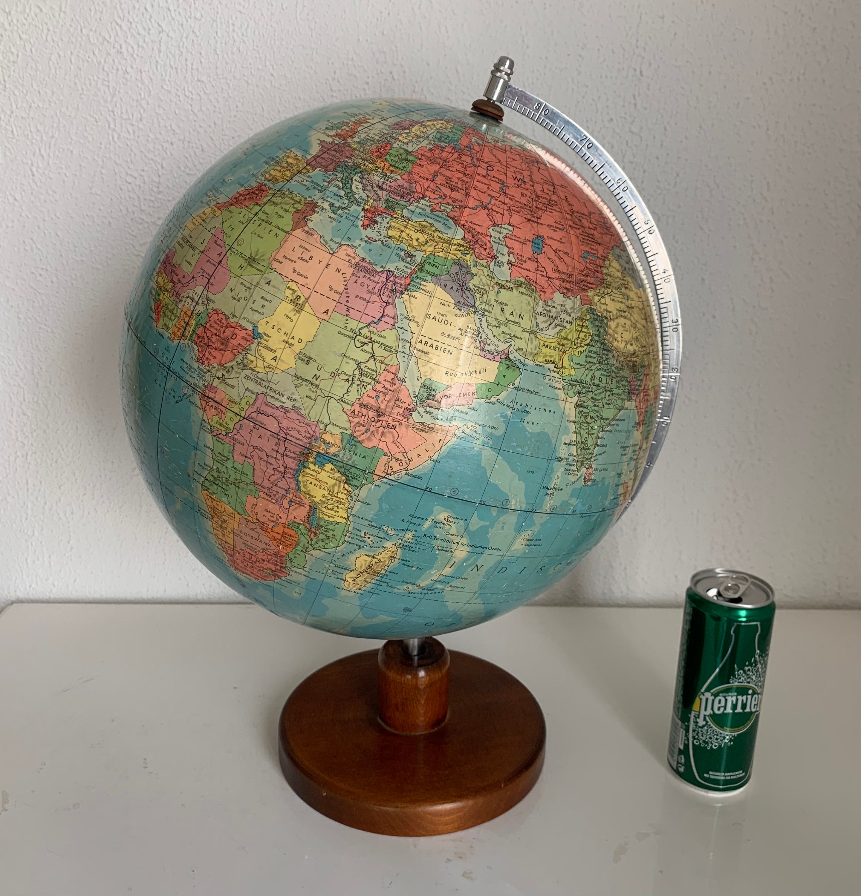 Globe Vintage 1973 Terrestre de Räth Ex-rda - 48 cm