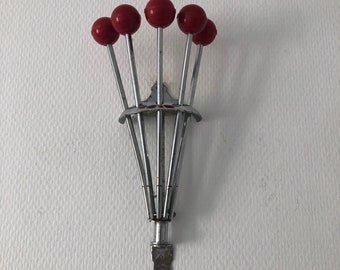 Red vintage steel 1960 Serjac hanger