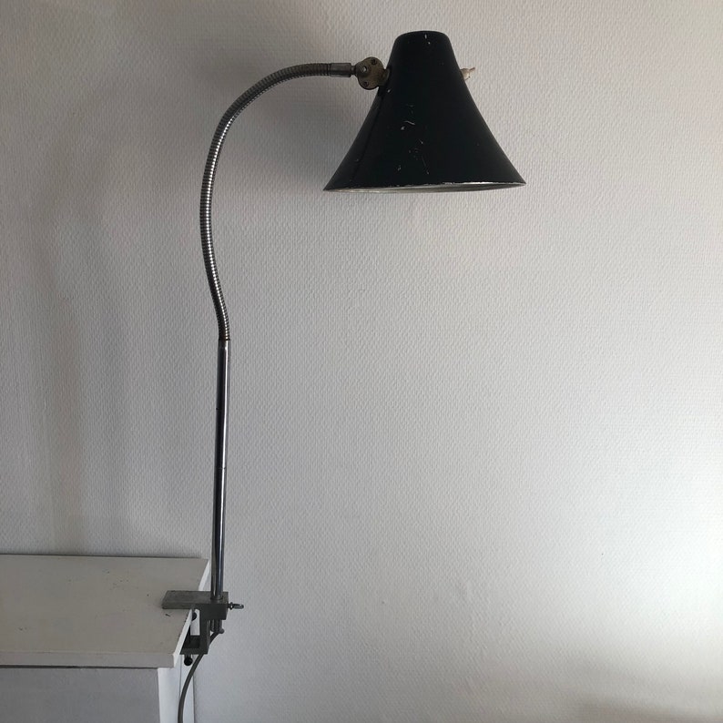 Great industrial lamp factory vintage 1950 75cm