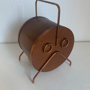 Tabacchiera porta tabacco vintage 1960 - barile - 25 x 14 cm