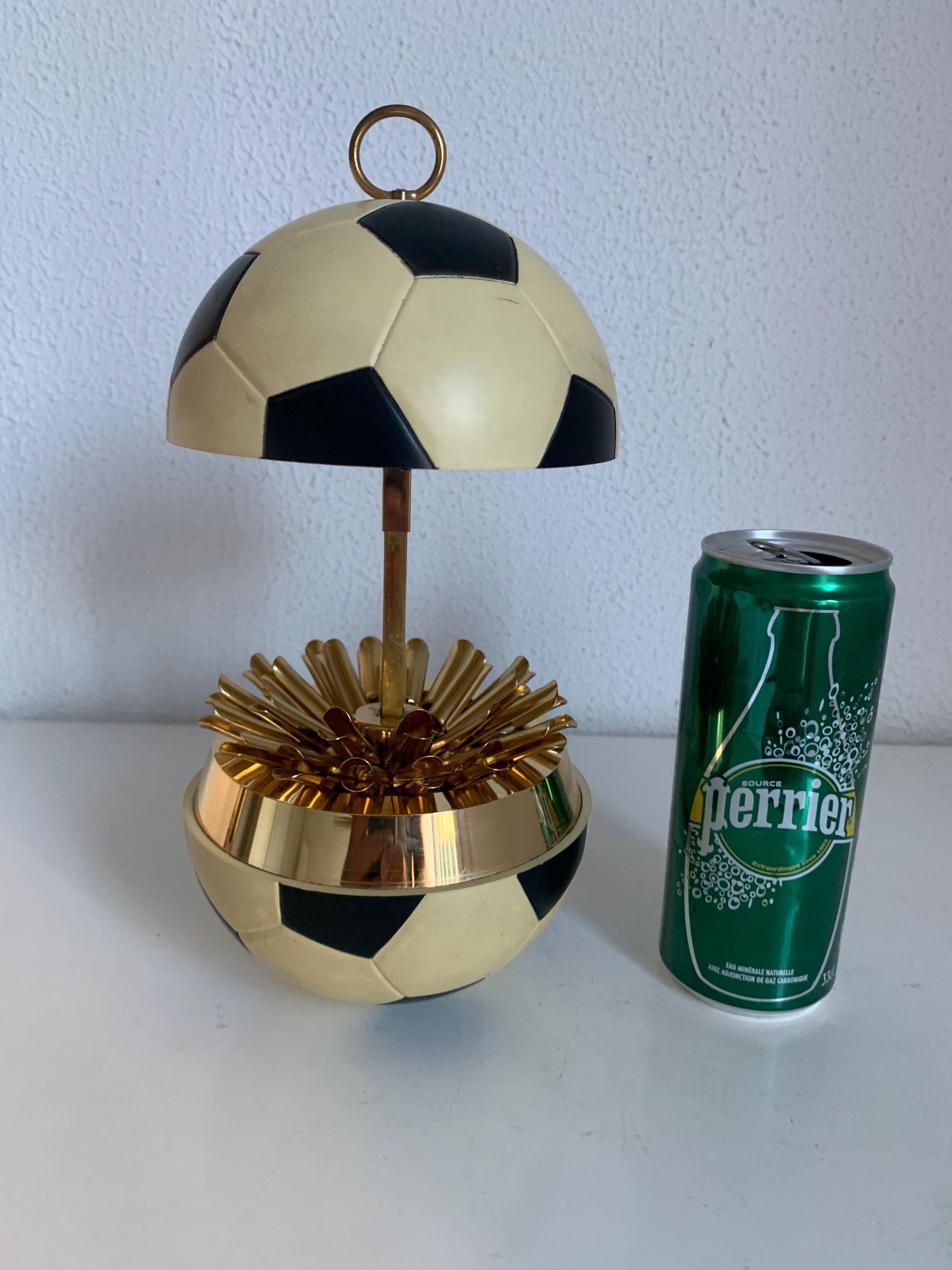 Vintage 1960s Cigarette Holder Soccer Ball Dispenser Box - 15cm