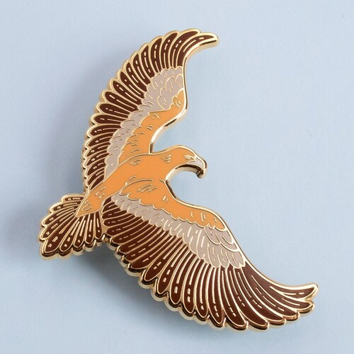 Wedgetailed Eagle Australian Bird Hard Enamel Pin Brown Etsy
