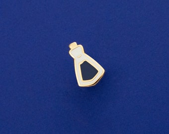 Mana Potion Hard Enamel Mini Pin - Gold, Blue, White - Fantasy Lapel Pin Cloisonné Badge Medieval Mythology Board Filler RPG Game DnD