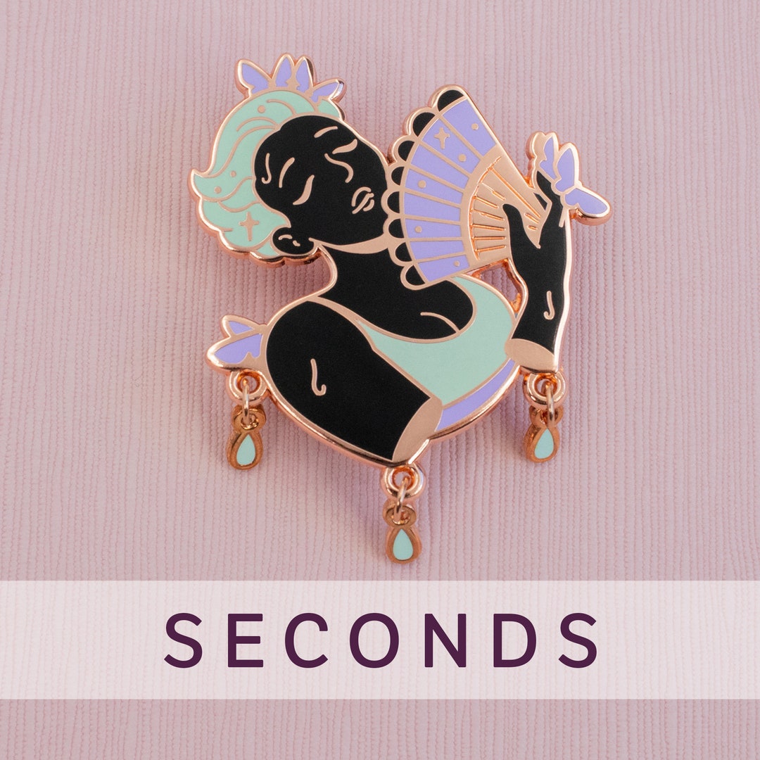 SECONDS SALE Excess Sweating PCOS Enamel Pin Series Black, Copper, Teal