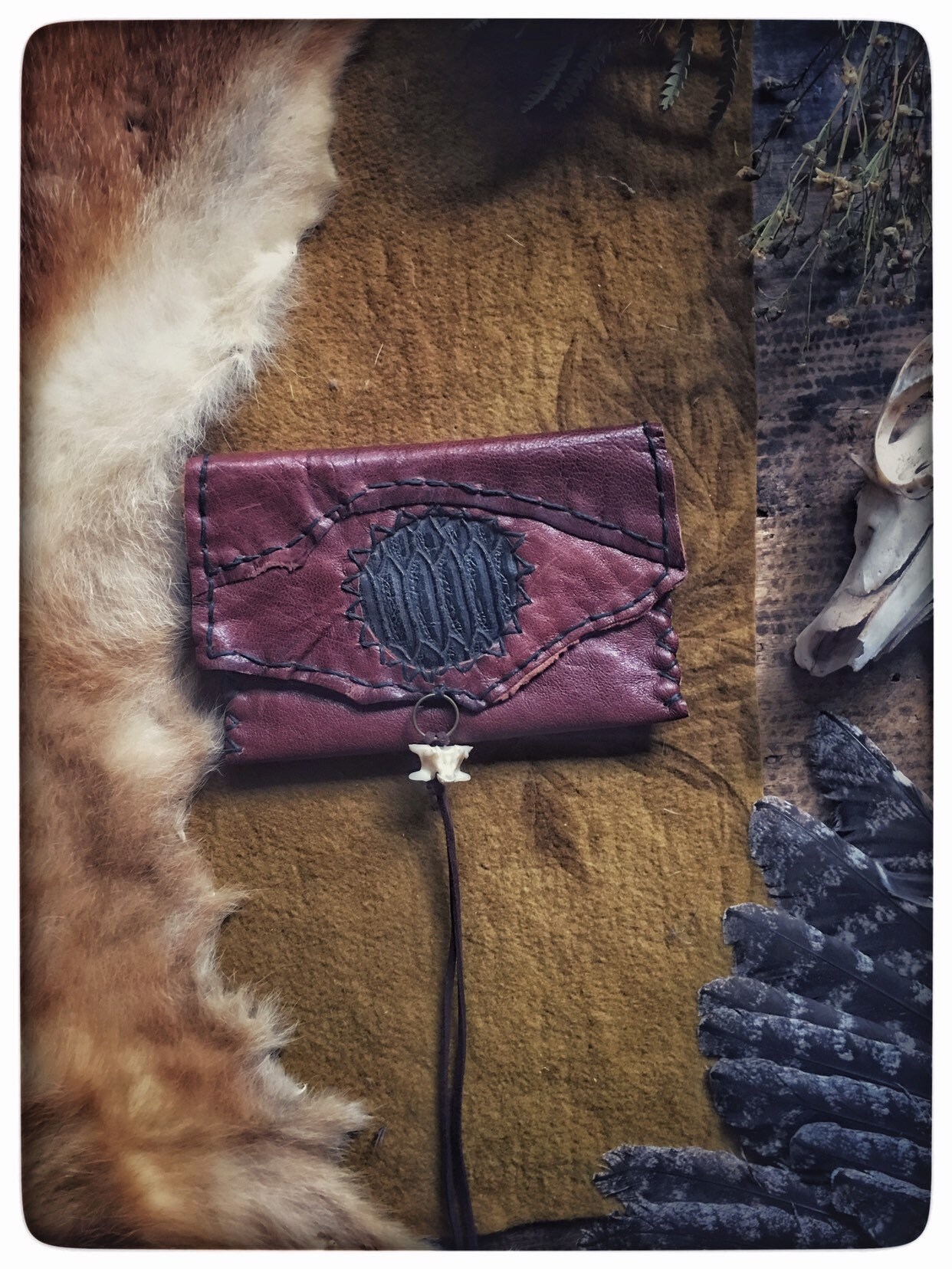 LEATHER HERB POUCH tobacco pouch herb pouch leather rolling Etsy