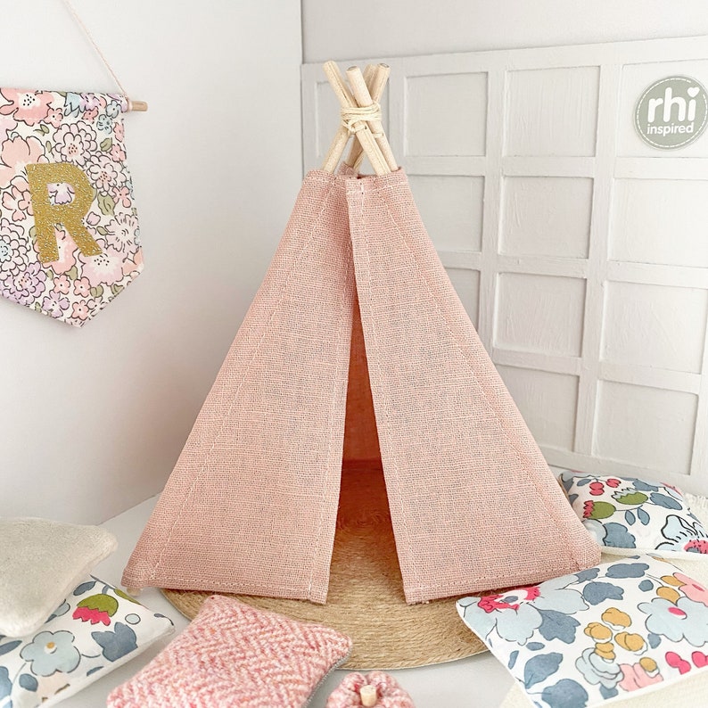 Miniature Teepee / Play Tent 112 Scale Dollhouse Etsy