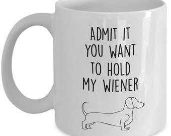 Daschund Mug - Coffee cup - Wiener Mugs - Daschund gift ideas for men/ women/ birthday/lover
