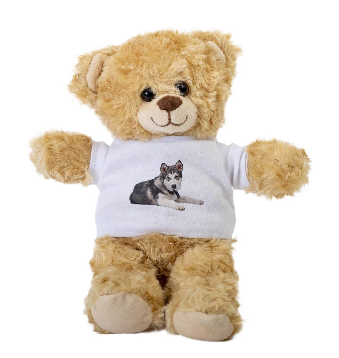 Alaskan Malamute Puppy Teddy Bear, Gift Stuffed Animal, Plush Teddy