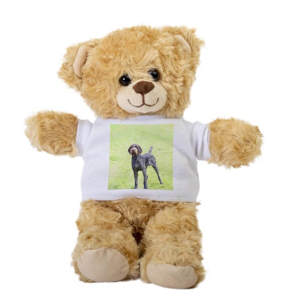 German Wirehaired Pointer Teddy Bear Gift Stuffed Animal Plush Teddy Bear With Tee Welcoming Baby Gift Gift for Her Gift for Newborn Etsy Canada