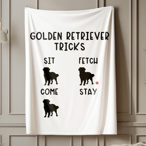 Golden Retriever Blanket, Golden Retriever Gift Idea, Velveteen Blanket, Gift for Golden Retriever Lover, Dog Lover Gifts, Pet Lover Gifts