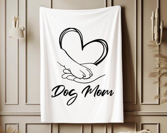 Deken hond moeder, cadeau idee hond moeder, fluwelen deken, cadeau voor hondenmoeder, cadeau hondenliefhebber, cadeaus huisdierliefhebber