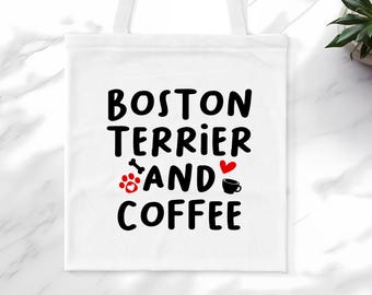 Boston Terrier Tote Bag, Boston Terrier Shoulder Bag, Boston Terrier Reusable Bags, Gift for Her, Gift for Boston Terrier Lover