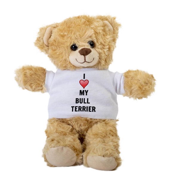 Bull Terrier Teddy Bear Gift Stuffed Animal Plush Teddy Bear With Tee Welcoming Baby Gift Gift for Her Gift for Newborn Etsy