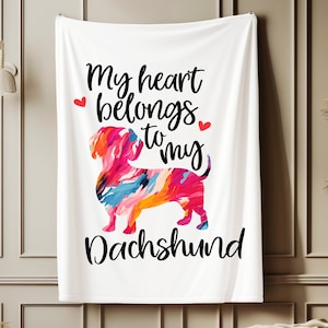 Dackel Decke, Dackel Geschenkidee, Samt Decke, Geschenk für Dackel-Liebhaber, Hunde Liebhaber Geschenke, Tier Liebhaber Geschenke
