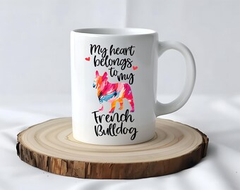 Tazza Bulldog francese, tazza da caffè, idea regalo Bulldog francese, tazza da caffè, regalo per gli amanti del Bulldog francese, regali per gli amanti dei cani, regali per gli amanti degli animali domestici