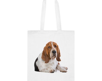 Basset Hound Dog Tote Bag, Basset Hound Dog Gift, Gift For Basset Hound Dog, Birthday, Christmas Gift Idea, Shoulder Bag, Reusable Tote Bag