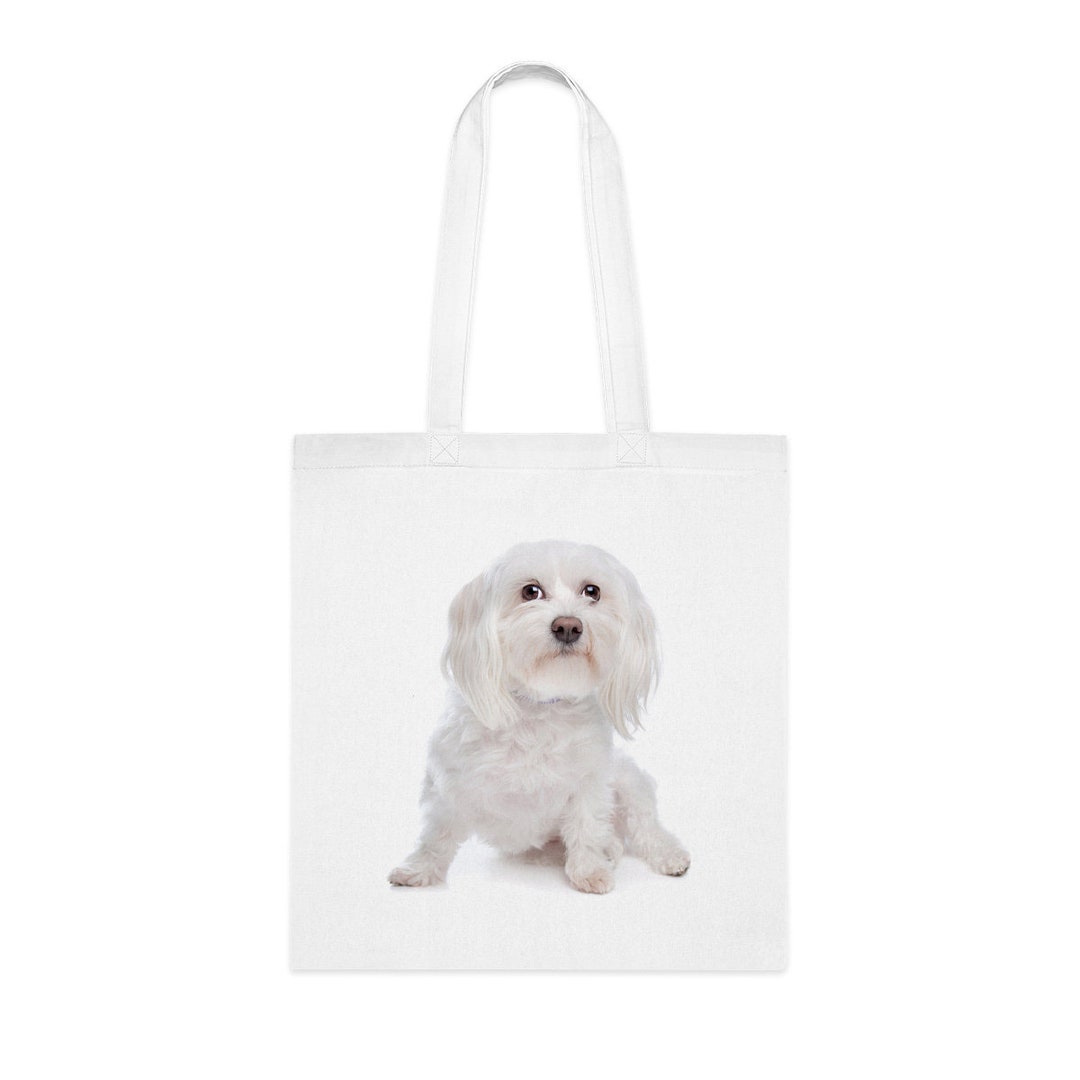 Dog Tote Bag, Maltese Dog Tote Bag, Maltese Dog Gift, Gift for Maltese